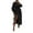 Black, variant on Tie-Waist Longline Blazer Coat Women Elegant Fall Party Casual Structured Versatile Outerwear Camel L