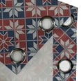 thumbnail image 4 of Ambesonne Nordic Grommet Curtain, Tartan Geometric Floral, 50" x 108", Ruby Dark Blue Coconut, 4 of 6