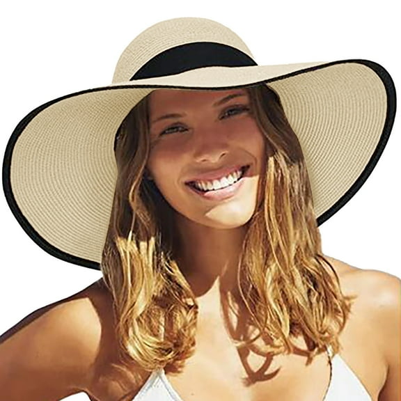 Women's Sun Hats Women'S Summerleisure Outing Sun Sun Shading Vacation Beach Straw Hat Sun Hat Women's Accessories Sun Hats M