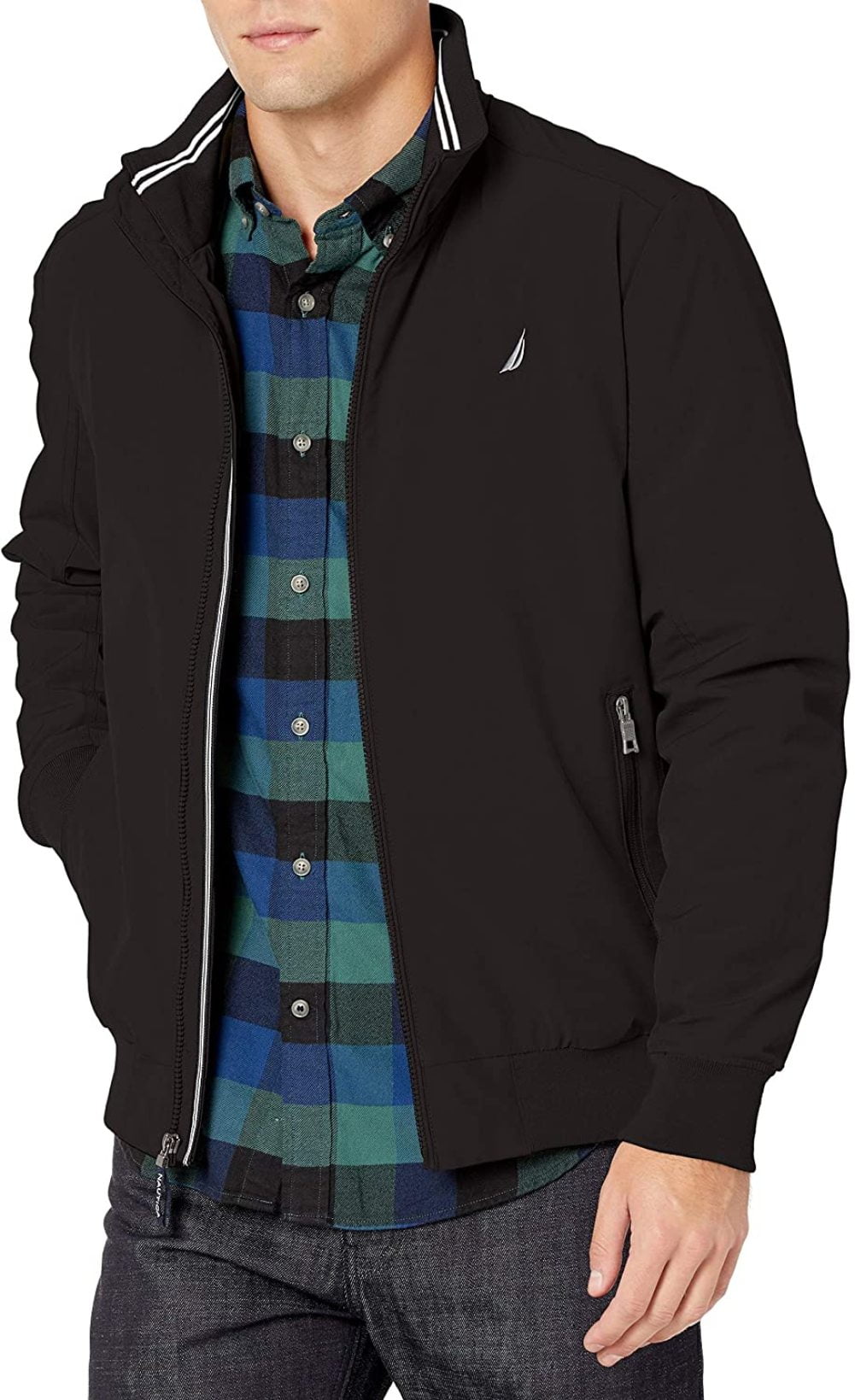 Nautica Mens Zip Up Bomber Jacket 