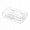 White, variant on Large Capacity Plastic Pencil Box, Clear Translucent Plastic Pencil Box, Large Capacity Stackable Pencil Case with Snap-Tight Lid, Portable Organizer for School Office Desk Supplies
