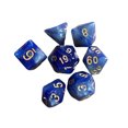 thumbnail image 2 of 7x Polyhedral Dice Party Game Dice Game for DND Table Game Star Dark Blue, 2 of 5