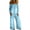 Light Blue, variant on Women's Wide Leg Denim Jumpsuit off the Shoulder Long Sleeve Button Down Jean Rompers Jumpsuits with Pockets Vintage Y2K Streetwear White