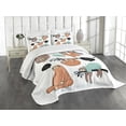 thumbnail image 3 of Ambesonne Animal Quilted Bedspread Set 3 Pcs, Smiling Sloth Cartoon, King Size, Multicolor, 3 of 5