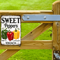 thumbnail image 6 of YNLLOOFA 1pc 2D Flat, Sweet Pepper Metal Tin Sign, Vintage Style 8x12inch Degrees, Locally Grown Vegetables Wall Art, Suitable for Home and Garden Decoration, Pre-Punched Waterproof and Weatherproof, 6 of 6