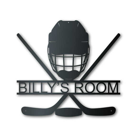 Custom Metal Hockey Wall Art - Metal Sports Sign - 14 Color Options 24