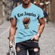 thumbnail image 1 of Tops para hombre, blusas y camisas de manga corta con cuello redondo para hombre, jersey informal con cuello redondo estampado para hombre, pantalones cortos deportivos para fitness, blusa de poliéste, 1 of 5