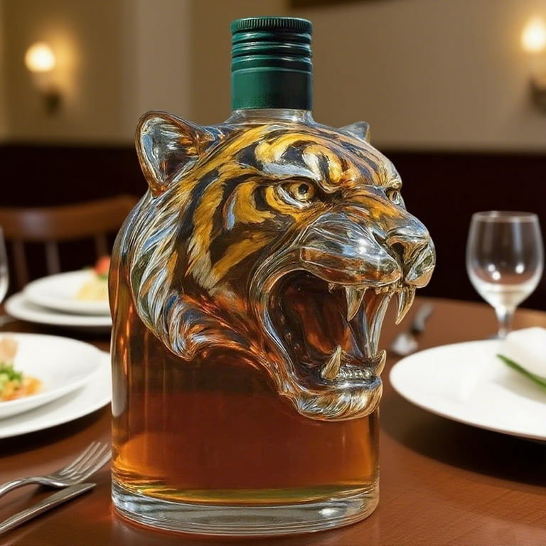 Annvchi Whiskey Decanter Glass With Lid 1000ml, Tiger Animal Liquor Decanters For Bourbon Tequila Scotch Vodka Dad Gifts For Fathers Clear C4933956 E998 4fd5 B9ea 5d259a3748c8.d5d5490f36617cf855a6b98f4a49f2ae
