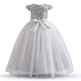 thumbnail image 3 of Vestido TTYAOVO para niña, boda, princesa, vestido de encaje con flores, talla 140, 3 of 7