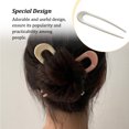 thumbnail image 4 of Qarigey Palillos para el cabello en forma de U, moda para chicas, elegante horquilla hecha a mano para mujeres, soporte ligero, accesorios para la cabeza Accesorio para el cabello Blanco Qarigey AP011005-02B, 4 of 6