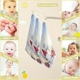 thumbnail image 3 of SKYSONIC Christmas Elf Gnome Baby Muslin Washcloths Face Towel, Sleigh Lantern Ball Burp Cloths Cotton Wipes 5 PCS Infant Wash Cloth for Newborn Boys Girls 12"x12", 3 of 7