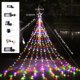 thumbnail image 5 of Cadena de lámpara Luces de cascada 317LEDs 8 modos árbol luz pentagrama árbol de Navidad luces decorativas de cascada luces de cadena de hadas para boda fiesta patio Eccomum Cadena de lámpara, 5 of 7