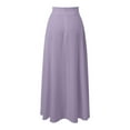 thumbnail image 4 of RUTAYY Women Straight Solid Color Skirt Casual Basic Midi Skirt For Daily Wear Outing Spring Summer Fall Versatile Stretch Comfortable Smocked Boho Pleated Skirts, 4 of 5
