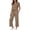 Khaki, variant on Baggy 2 Piece Sets for Women Summer Travel Vacation Outfits V Neck Casual Tops Wide Leg Pants Matching Sets