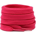 thumbnail image 1 of Solid Flat Shoelaces Hollow Thick Athletic Shoe Laces Strings 2 Pair, Rosa Red 39"Inch (10OCM), 1 of 7