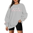 thumbnail image 2 of UFOUND Women Mama Oversized Crewneck Sweatshirt: Momma Embroidered Shirt Funny Mom Letter Print Long Sleeve Pullover Winter Tops Trendy Dailywear, 2 of 5