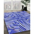 thumbnail image 2 of Ahgly Company Indoor Round Patterned Jeans Blue Area Rugs, 8' Round, 2 of 6