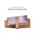 thumbnail image 2 of Comedero de acero inoxidable para perros y gatos con rejilla de bambú elevada para gatitos. Apto para lavavajillas., 2 of 5