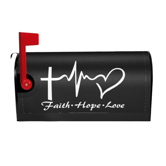 PHELIKA Faith Hope Love Heart Magnetic Mailbox Covers Standard Size 21"H x 18"W
