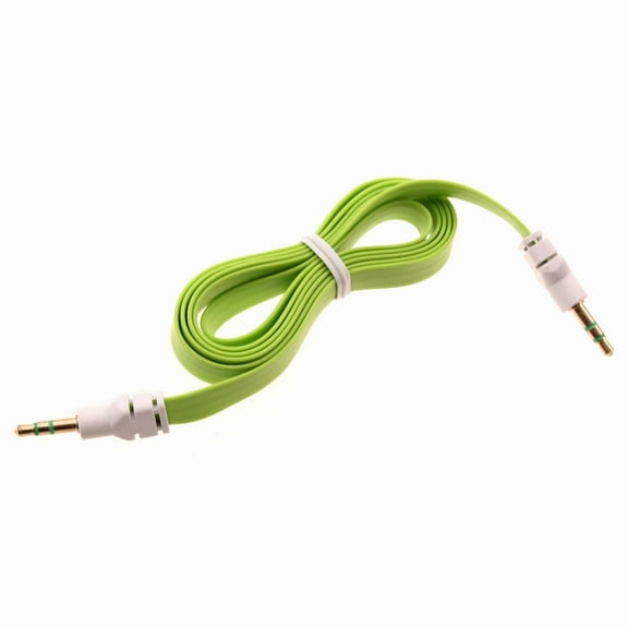 3.5mm Aux Cable Adapter Car Stereo Aux-in Audio Cord Speaker Jack Wire Green M1A for Doro 824 SmartEasy, PhoneEasy 626 - Google Pixel XL - GreatCall Jitterbug Flip - HTC One M9, Desire 626s