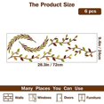 thumbnail image 2 of 1pc Tree Leaf Wall Stickers Colorful Vine Olive Branch Leaf Wall Art Wrought Plant Wall Decals Peel and Stick, 2 of 8