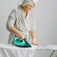 thumbnail image 4 of 2200W Steam Iron for Clothes Fast Even Heat Technology Nonstick Scratch- Soleplate Grip Handle True Position Steam Holes 30x16x13cm Green or Blue, 4 of 8