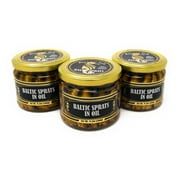 [PACK of 3] HOUSE OF FISH Jarred Smoked Baltic Sprats In Oil 9.2 oz (260 gr)