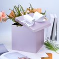 thumbnail image 4 of Caja de regalo plegable con forma de lazo, 25 x 25 x 25 cm, color morado, 4 of 8