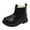 Black, variant on OSOLU Toddler Boots Boys Girls Waterpoor Ankle Boots Side Zipper Booties Windproof Short Boots Breathable Shoes, 7-8 Years