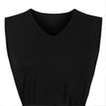 thumbnail image 3 of Vestido de Verano para Mujeres Moda Casual Suelto Impreso sin Mangas Cuello en V Vestido Grande Del Doblado, Estilo Sexy, 3 of 7