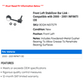 thumbnail image 2 of Front Left Stabilizer Bar Link - Compatible with 2000 - 2001 INFINITI I30, 2 of 2