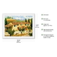 thumbnail image 2 of Tuscan Farm Yard - Tuscany Italy - Italian Vineyards Cypress Trees - From an Original Watercolor Painting by Robin Wethe Altman - Japanese Unryu Rice Paper Art Print (Unframed) 17 x 22 in, 2 of 4