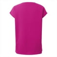 thumbnail image 5 of Women Blouses Short Sleeve Shirt Teen Ladies Knit Short Sleeve Shirt Blouses Older Womens Tunics Tops Women Active Wear Womens Long Tall V Neck Tops Check Dress T Hot Pink L, 5 of 5