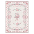 thumbnail image 7 of GENIMO 5'x7' Area Rug for Living Room, Machine Washable Non Slip Low Pile Rug for Bedroom Dining Room, Vintage Floral, Soft Pink, 7 of 7