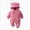 A66--Pink, variant on B Preemie Sleep & Play One-Piece Bodysuit Baby Fleece Hooded Jumpsuit Infant Toddler Winter Warm Snowsuit Footless Romper Outwear Purple Infant Gift