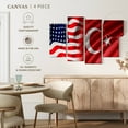 thumbnail image 5 of Elephant Stock Usa And Turkey Flags Wall Art - Horizontal Multi Panel Canvas - Living Room Wall Decor - Flags Multi Panel - Blue And White Decor - 52" x 32", 5 of 8