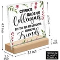thumbnail image 2 of Work Bestie Gifts for Women,Retirement Farewell Leaving Going Away Gifts for Coworkers Colleague,Chance Made Us Colleagues Acrylic Desk Plaque Sign with Wooden Stand for Office Shelf Table Decor, 2 of 8