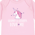 thumbnail image 4 of Inktastic Grammy and Grandpa Love Me Girl Unicorn Girls Long Sleeve Baby Bodysuit, 4 of 5