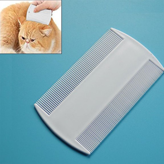 Clerance! PawCasa dmmmm Pet Flea Lice Combs Double Sided Fine Tooth Dogs Cats Grooming Combs Double Sided Fine Teeth Hair Combs for Styling Tools White