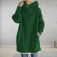 thumbnail image 4 of Pntutb Sudadera con capucha de color sólido para mujer Sudaderas de manga larga con cremallera Abrigo largo Tops con bolsillos Liquidación Pntutb Pntutb-4134, 4 of 7