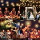 thumbnail image 2 of Cadena de luces LED, 8 modos regulables con control remoto, luces colgantes Starburst con pilas con 80 LED, IP65 impermeable, luces decorativas de alambre de cobre para fiestas (blanco cálido), 2 of 5