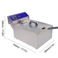 thumbnail image 3 of Freidora Eléctrica DULONG Acero Inoxidable Control de Temperatura para Cocina Casera, 3 of 8