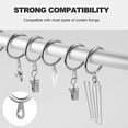 thumbnail image 3 of 24 Pack Metal Curtain Rings, 30mm Internal Diameter Eyelets, Silver, 3 of 5