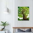 Fenyluxe Fall Decor Green Trees in the Sun Canvas Wall Art Picture