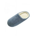 thumbnail image 2 of Men's and Women's Home Solid Color Non-slip Soft Bottom Cute Plus Velvet Autumn Winter Cotton Slippers, 2 of 2