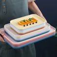 thumbnail image 2 of Multi-use Large Capacity Serving Tray Plastic Practical Food-grade Storage Tray for Home, 2 of 8