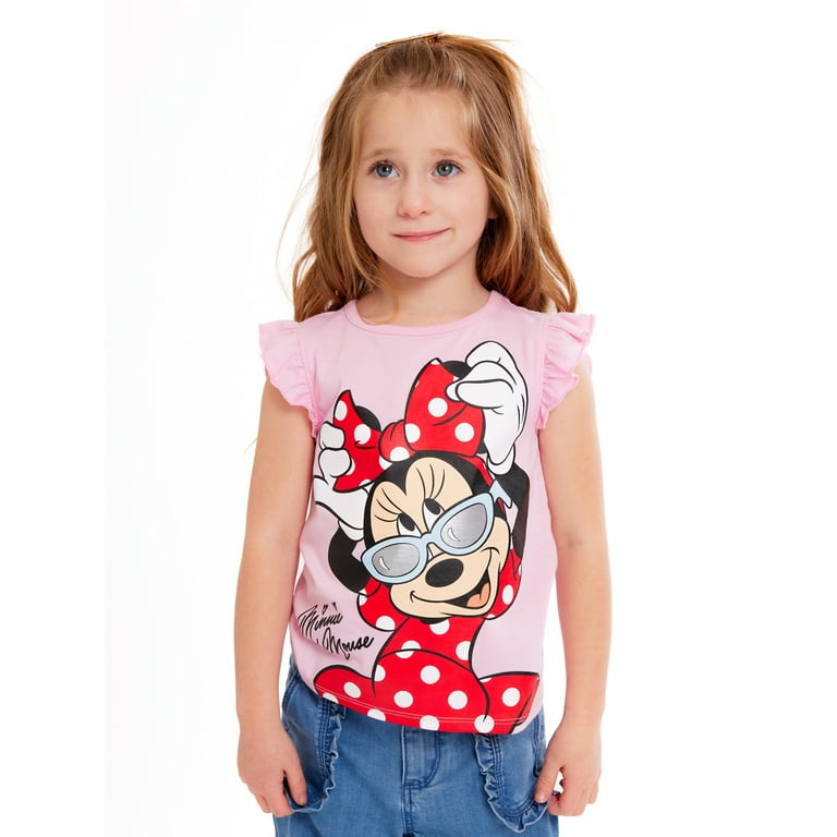 Disney Stitch Toddler Girls Short Sleeve Fashion Tee, 4-Pack, Sizes 2T-5T