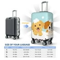 thumbnail image 4 of Hirioo Cute Dog In Bathtub1 for Elasticity Suitcase Cover (No luggage Included) Durable Luggage Protector Fits 18-32 Inch Luggage-X-Large, 4 of 7