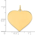 thumbnail image 2 of 14k Yellow Gold Plain .018 Gauge Engravable Heart Disc Charm Pendant, 2 of 3