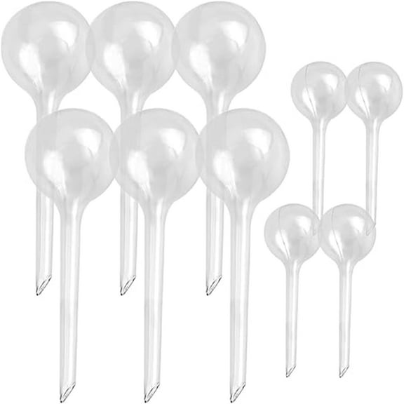 10pcs Plant Self Watering Globes, Clear Plastic Self Watering Bulbs Flower Automatic Watering Stakes Devices, Garden Self Watering Device for Outdoor Indoor Plant